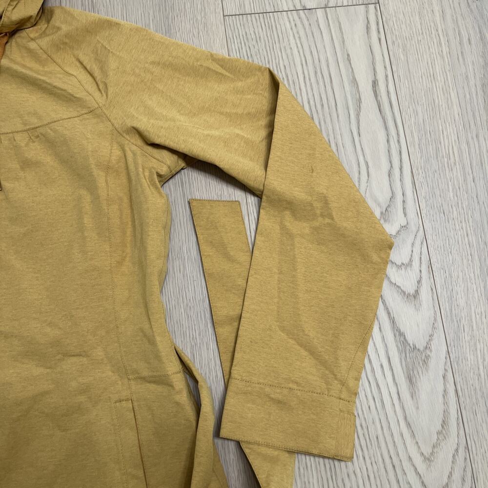 Prana Eliza Jacket Women's Medium Rain Windbreaker Gold Belted Waterproof - Picture 5 of 14